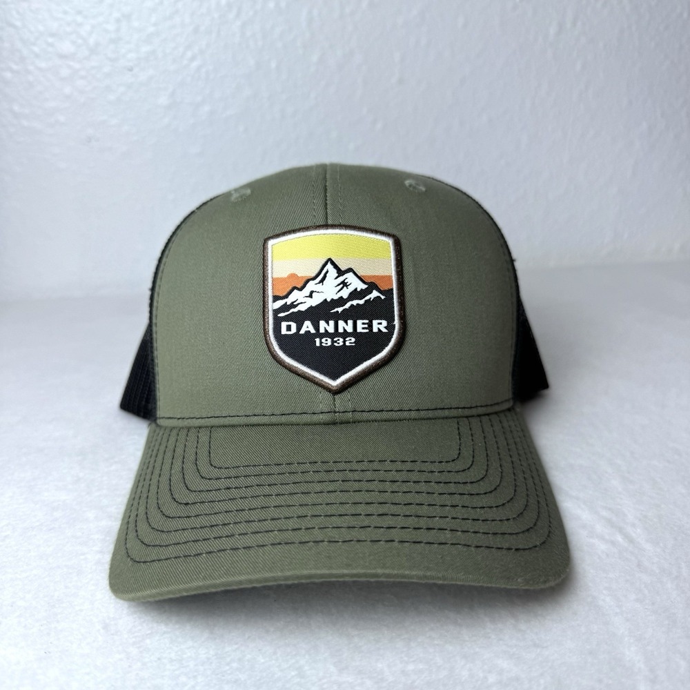 Danner Trucker Hat SnapBack Logo Mountain Crest Patch One Size Adjustable